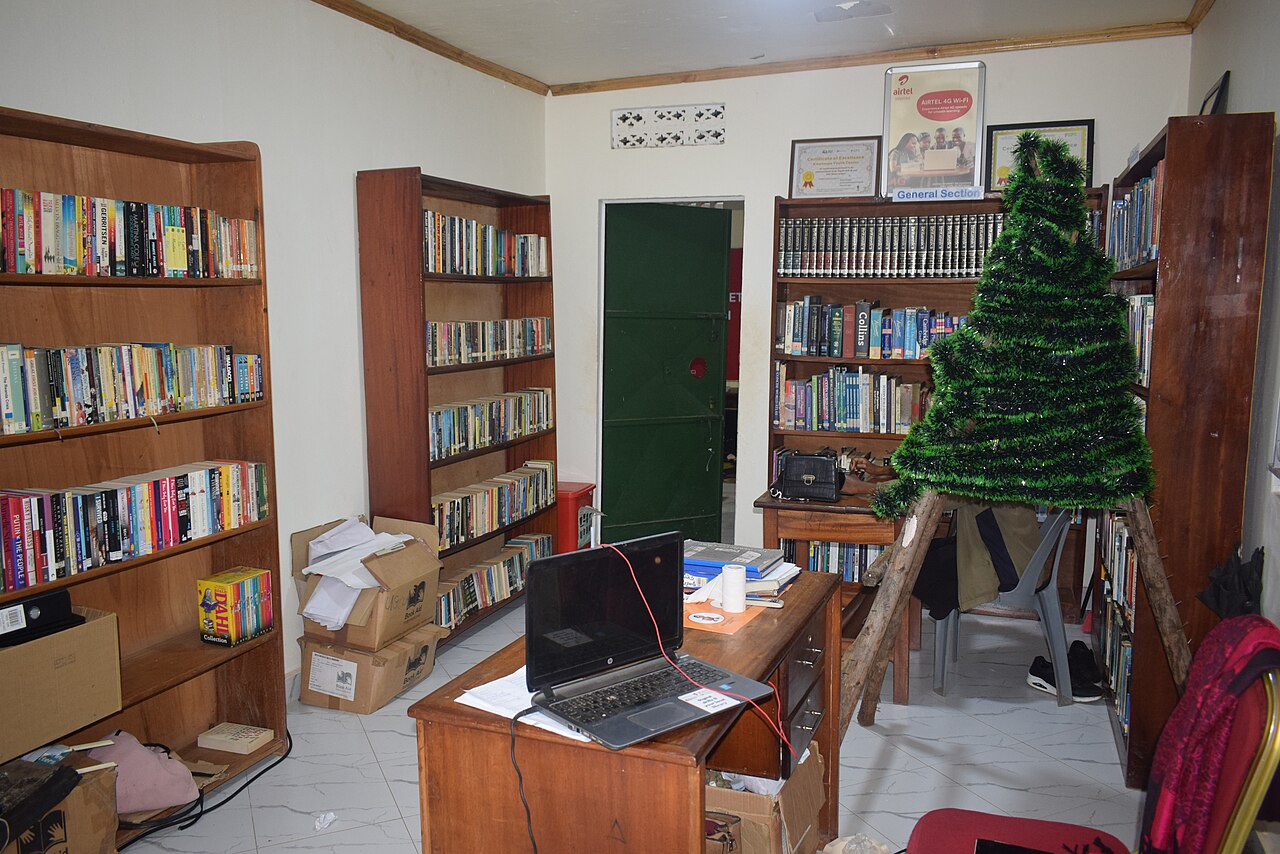 Bookshelves at Kawempe Community Library